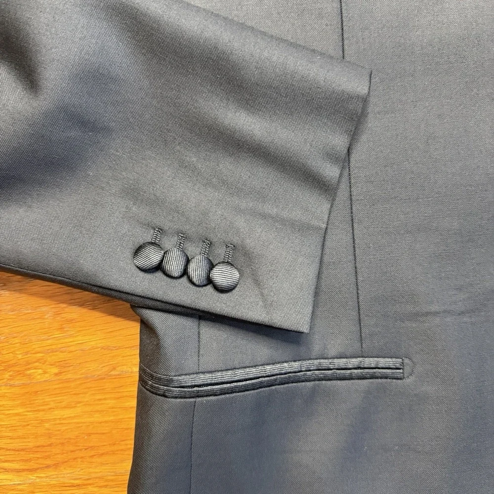 Suit Supply New Verona Tuxedo Jacket Mens 40R Black Vitale Barberis Canonico